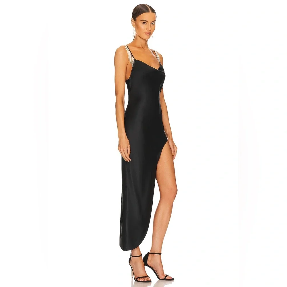 FLEUR DU MAL COWL NECK SLIP WITH PEARL TASSELS - Picture 2 of 8
